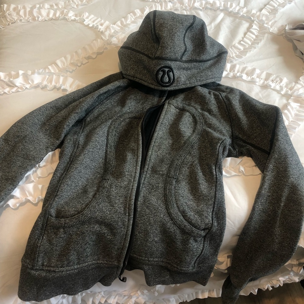 Lululemon grey scuba hoodie size 4